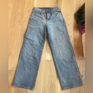 wild fable High-Rise Baggy Jeans in Light Blue Wash